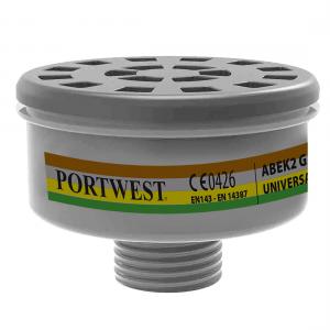 Portwest ABEK2 Gasfilter Universeel Schroefdraad P926