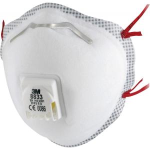 3M 8833 stofmasker FFP3 NR D, met uitademventiel