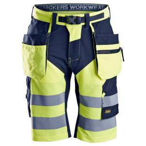 Snickers 6933 FlexiWork, High-Vis Korte Broek+ met Holsterzakken Klasse 1