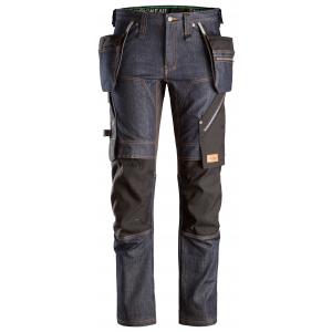 Snickers 6955 FlexiWork, Denim Werkbroek+ met Holsterzakken