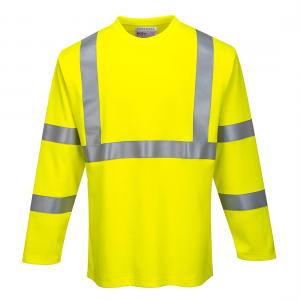 Portwest Vlamvertragend Hi-Vis T-shirt met lange mouwen Type FR96