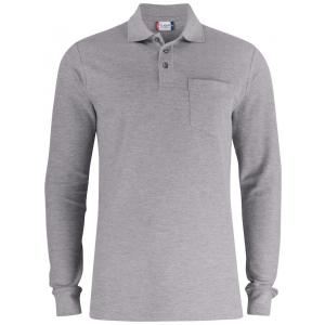 Clique Poloshirt met lange mouwen, type Basic Pocket